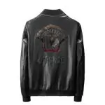 veste versace noir bomber leather back big-v